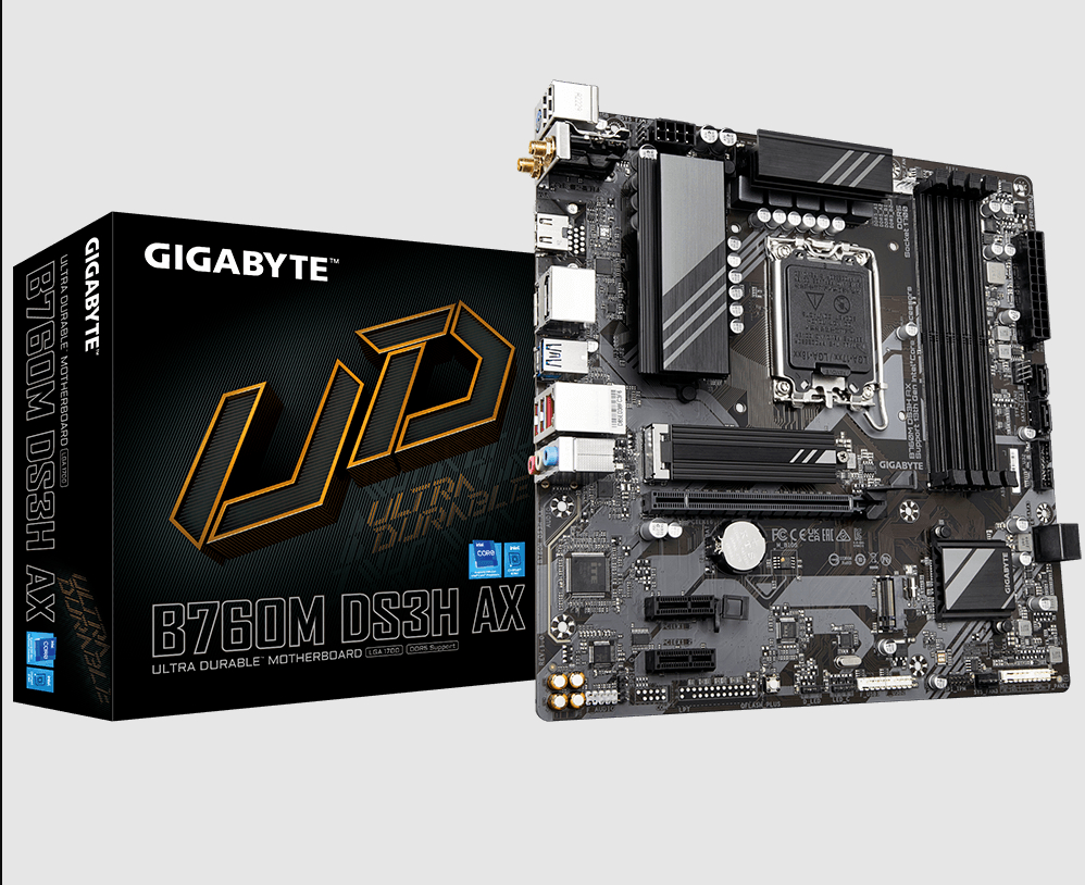  B760 m-ATX Motherboard: 1700 Socket For Intel 13th/12th Gen. Processors <br>4x DDR5, 4x SATA 6Gb/s, PCIe 4.0, 2x M.2 Gen4, USB 3.2, 2.5GbE LAN, Wi-Fi 6E + Bluetooth 5.3, Realtek 7.1 Audio, HDMI/2xDP  